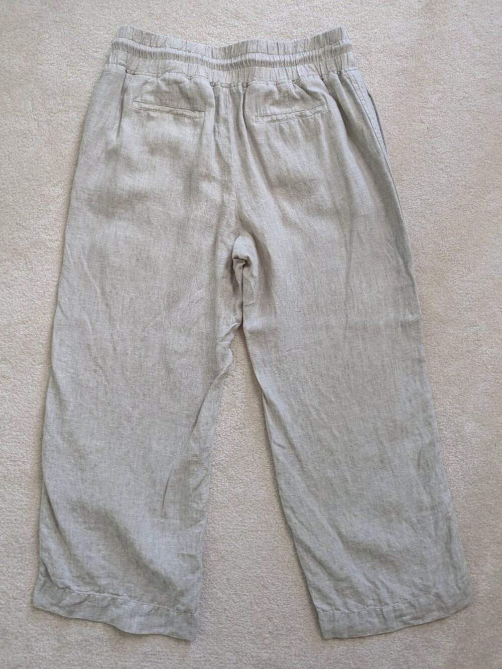 Quince 100% European Linen Wide Leg Pants – Flax (Size Large / 28" Inseam) - Picture 3 of 8